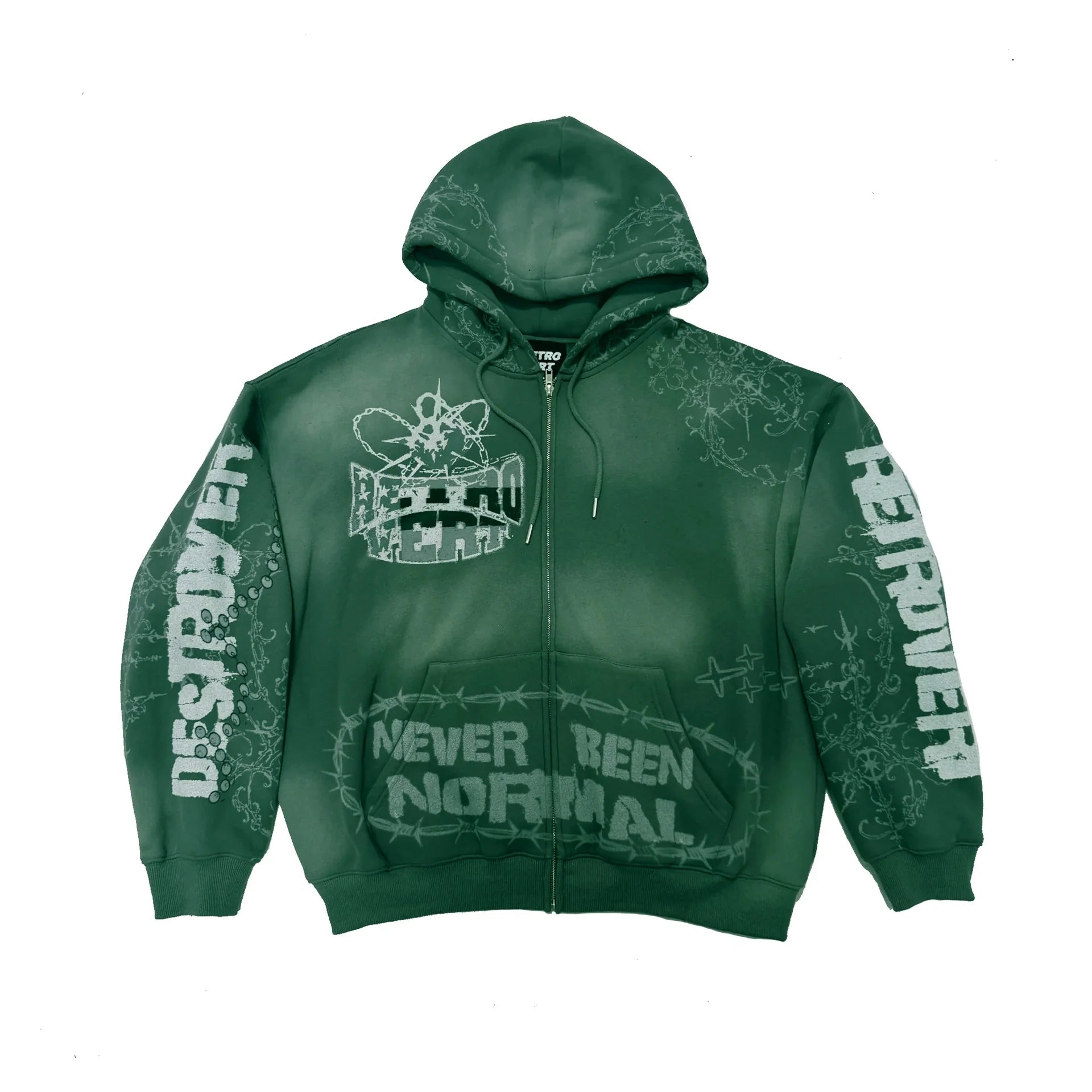 RETROVERT DESTROYER MATCHING ZIP-UP GREEN