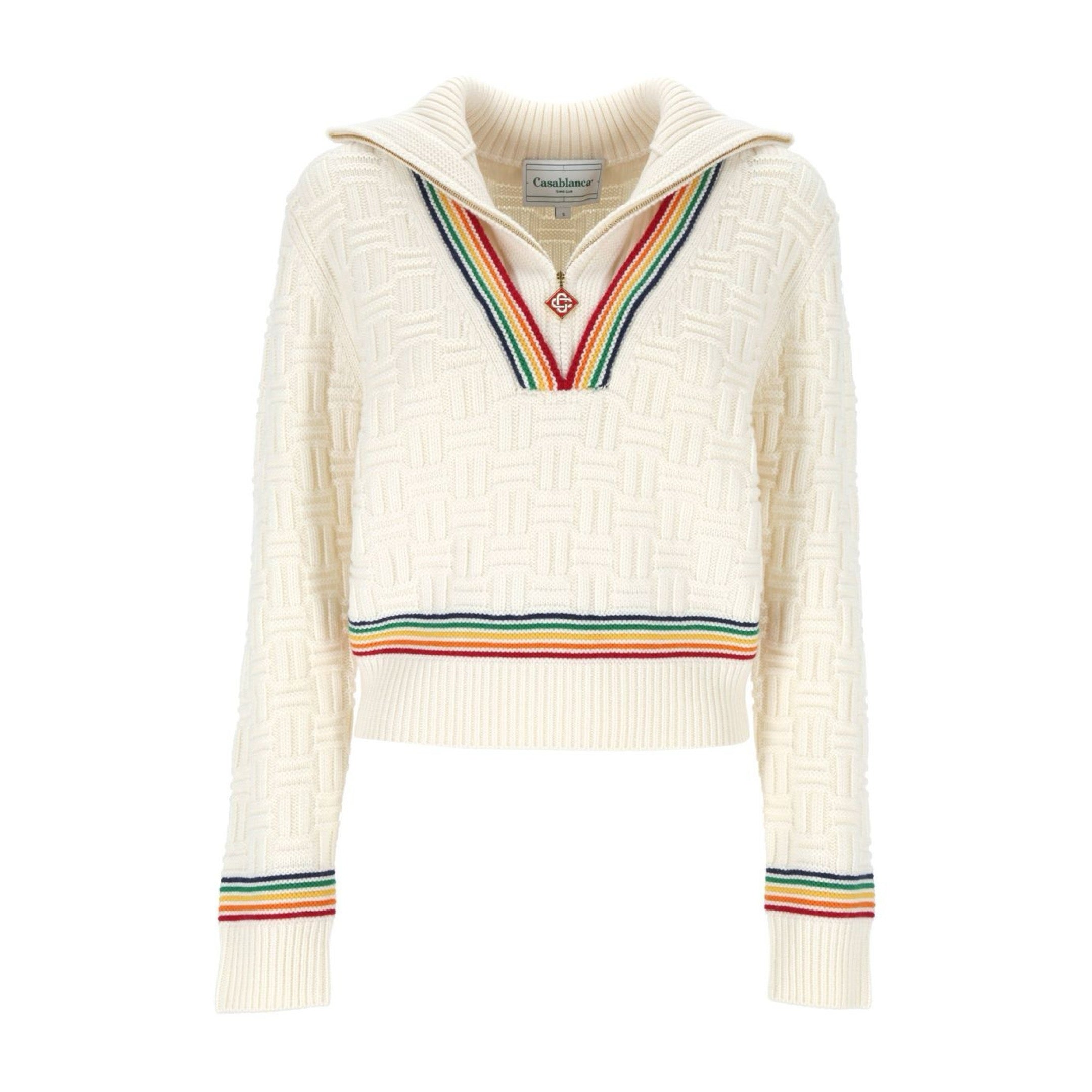 Casablanca Column Stitch Sweater