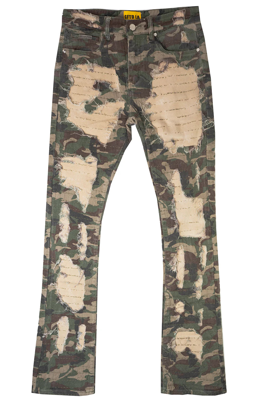 GFTD LA STACKED FLAIR JEANS OG CAMO  MIKE