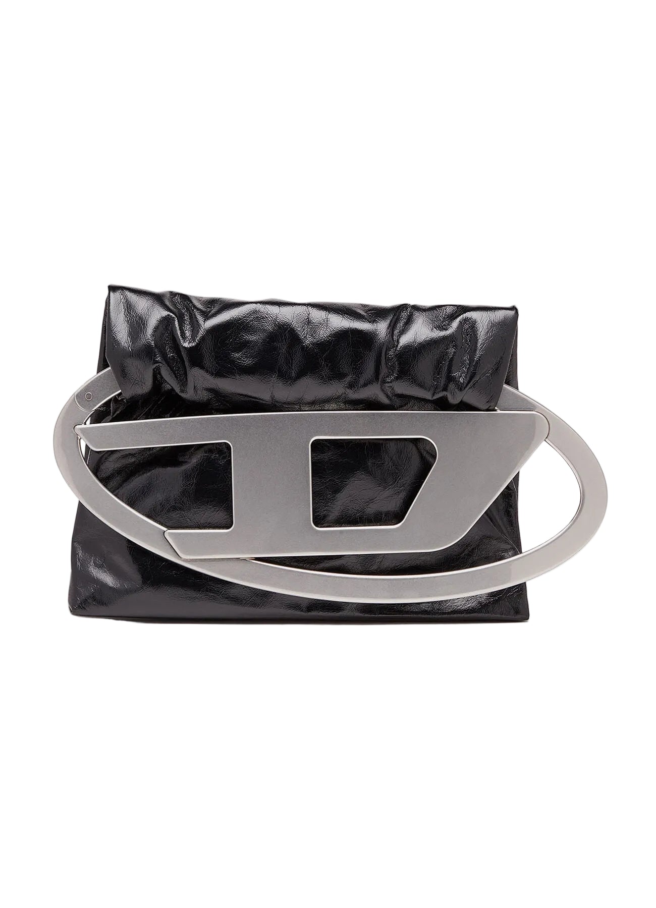DIESEL BIG-D POUCH leather clutch with logo accent