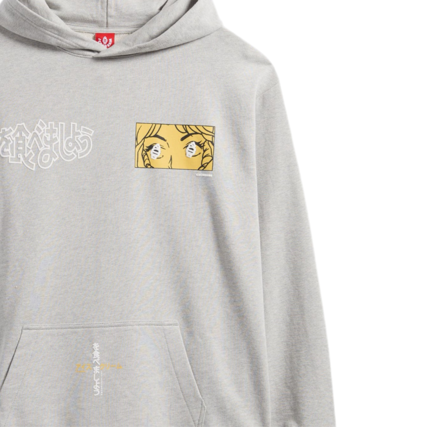 ICECREAM THESE EYES HOODIE GREY (CROP FIT)