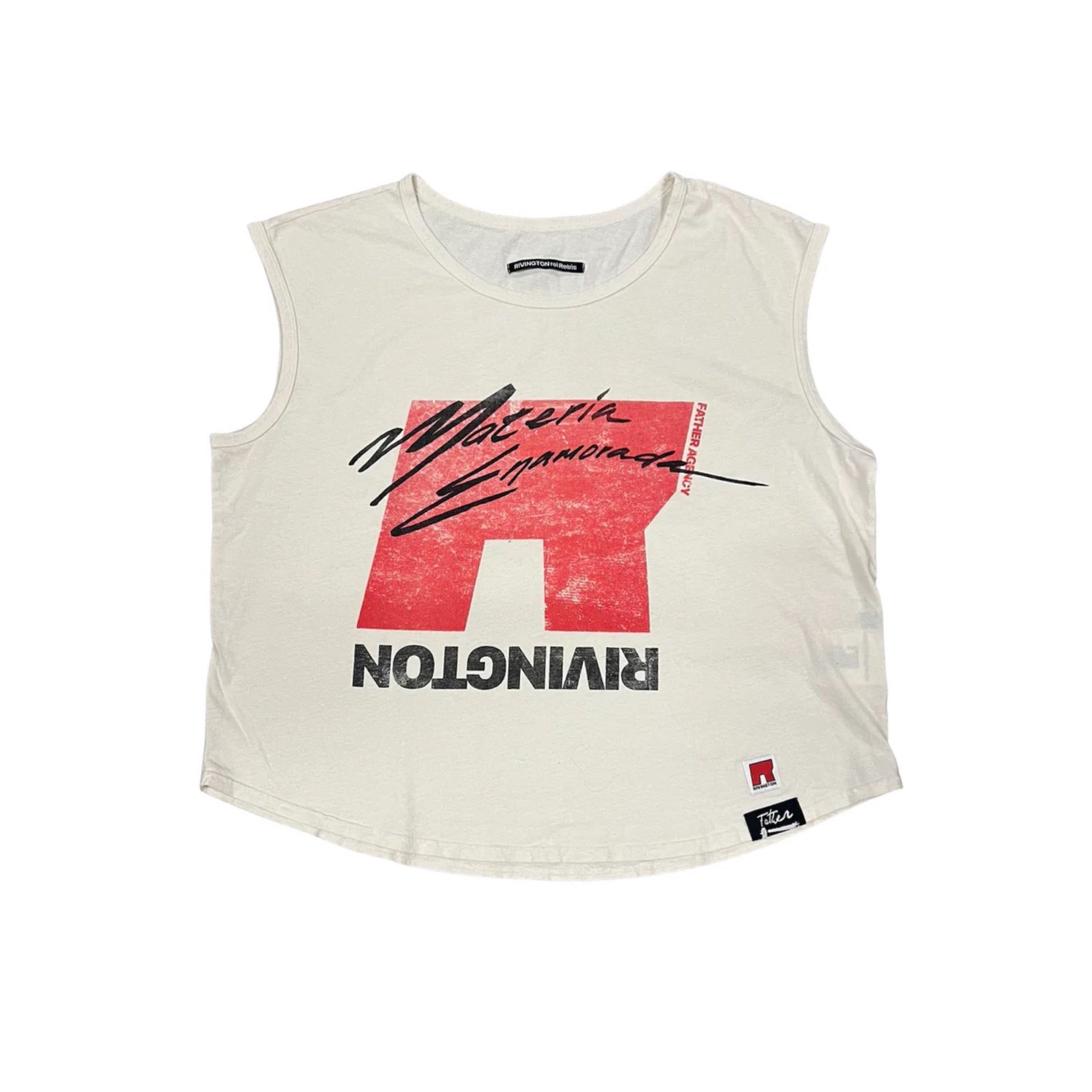 Rivington Roi Rebis Black R'chon Muscle Tank Top White