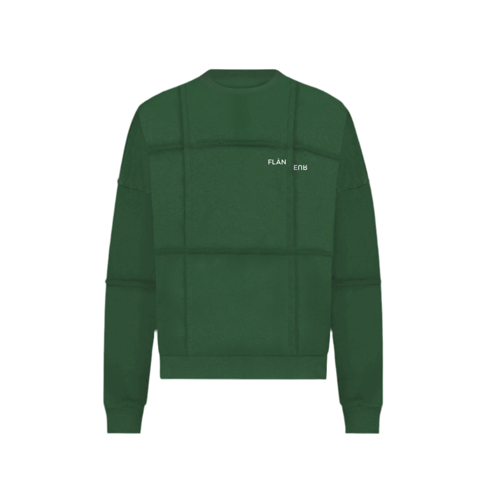 FLANEUR Cut & Sew Sweater Green