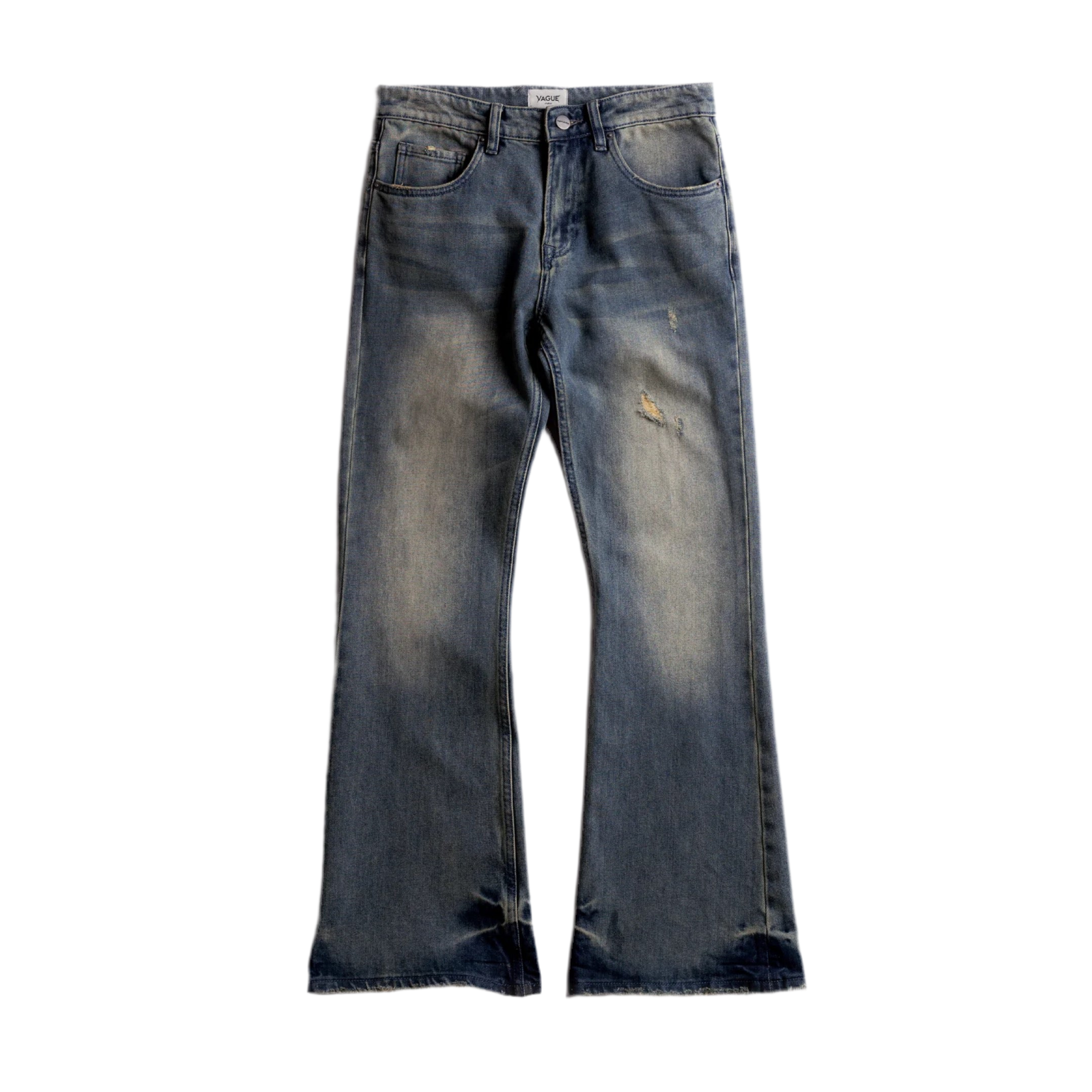 Vague Studios CIGARETTE BOOTCUT DENIM BRUISED