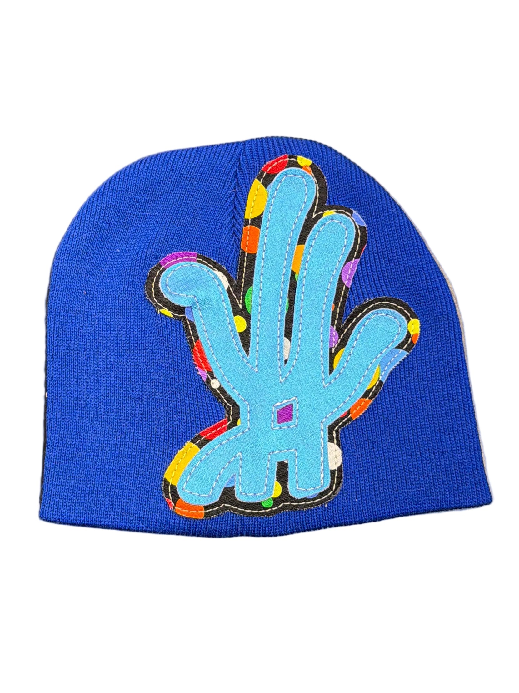YKWYK SPOTTED BEANIE BLUE