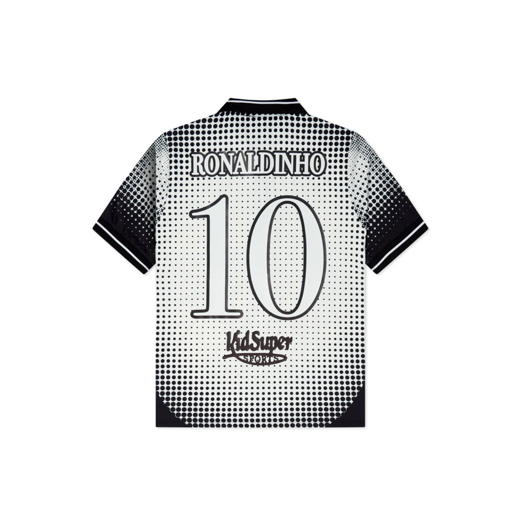 RONALDINHO X KIDSUPER SOCCER JERSEY [ BLACK/WHITE ]