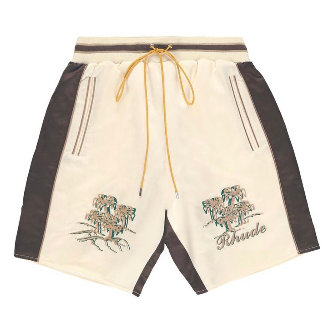 RHUDE SATIN SOUVENIR SHORTS