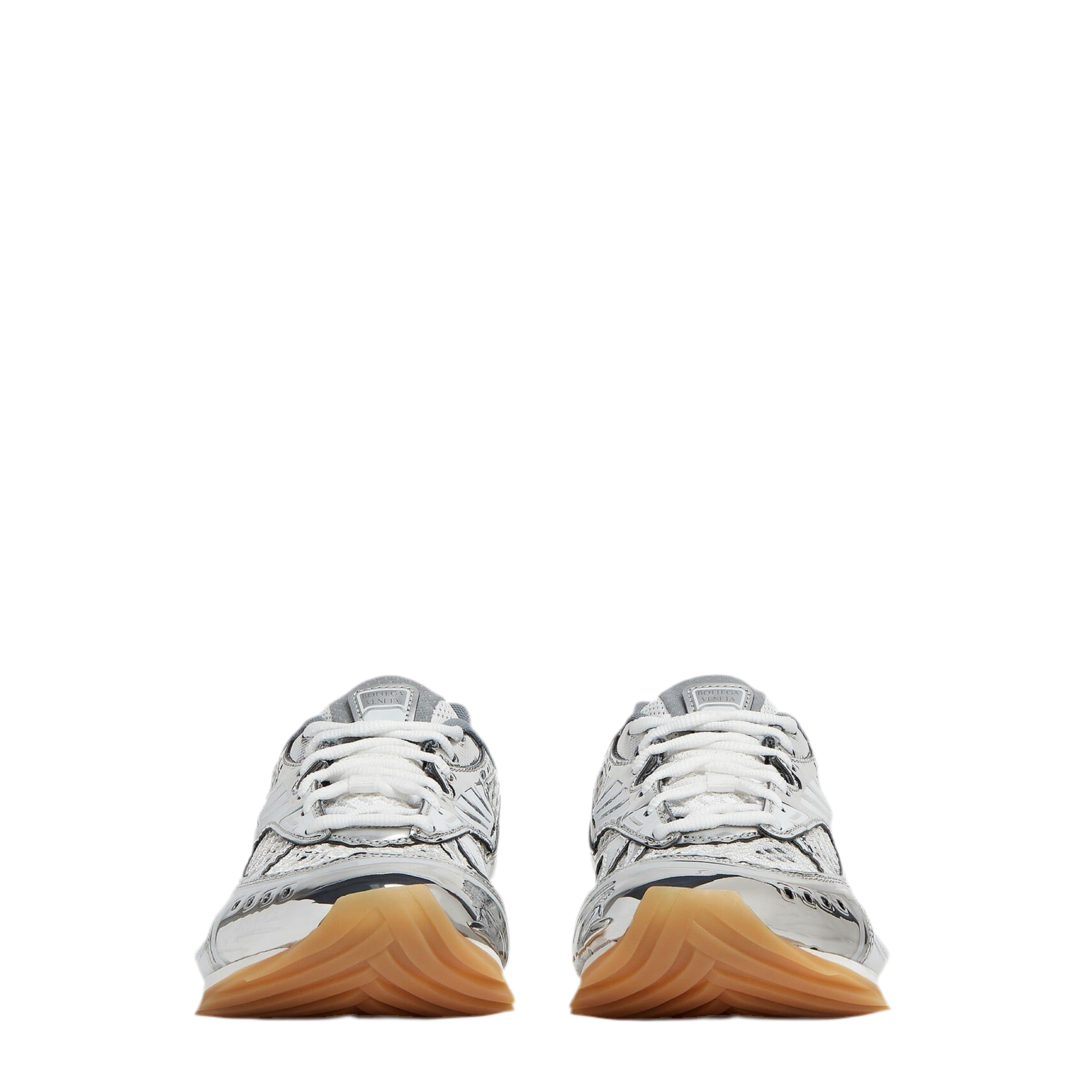 BOTTEGA VENETA Orbit Sneaker Silver White Optic White Rubber