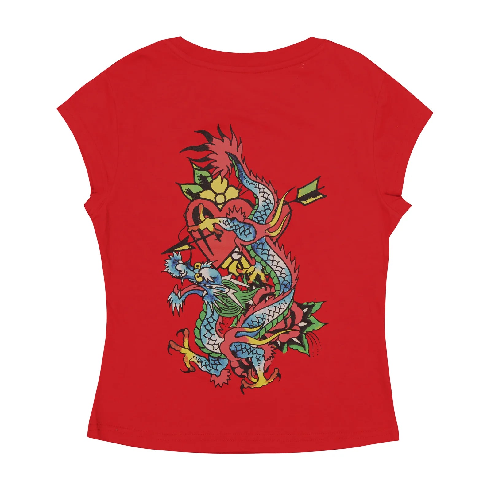 ED HARDY Dragon Cap Sleeve Tee
