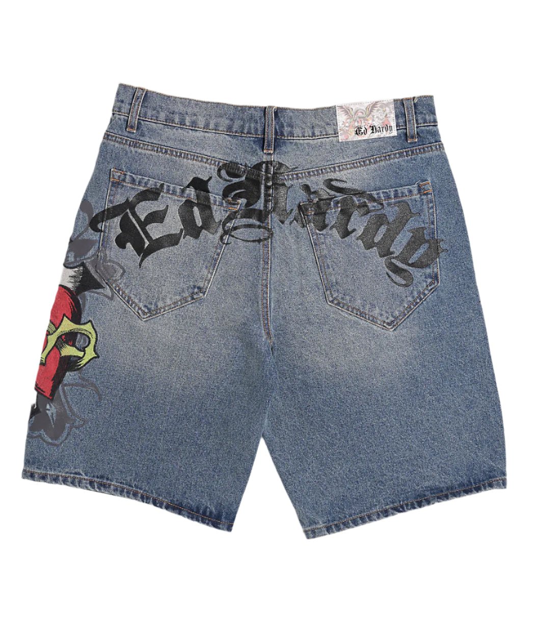 Ed Hardy Sacred Heart Light Vintage Blue Shorts