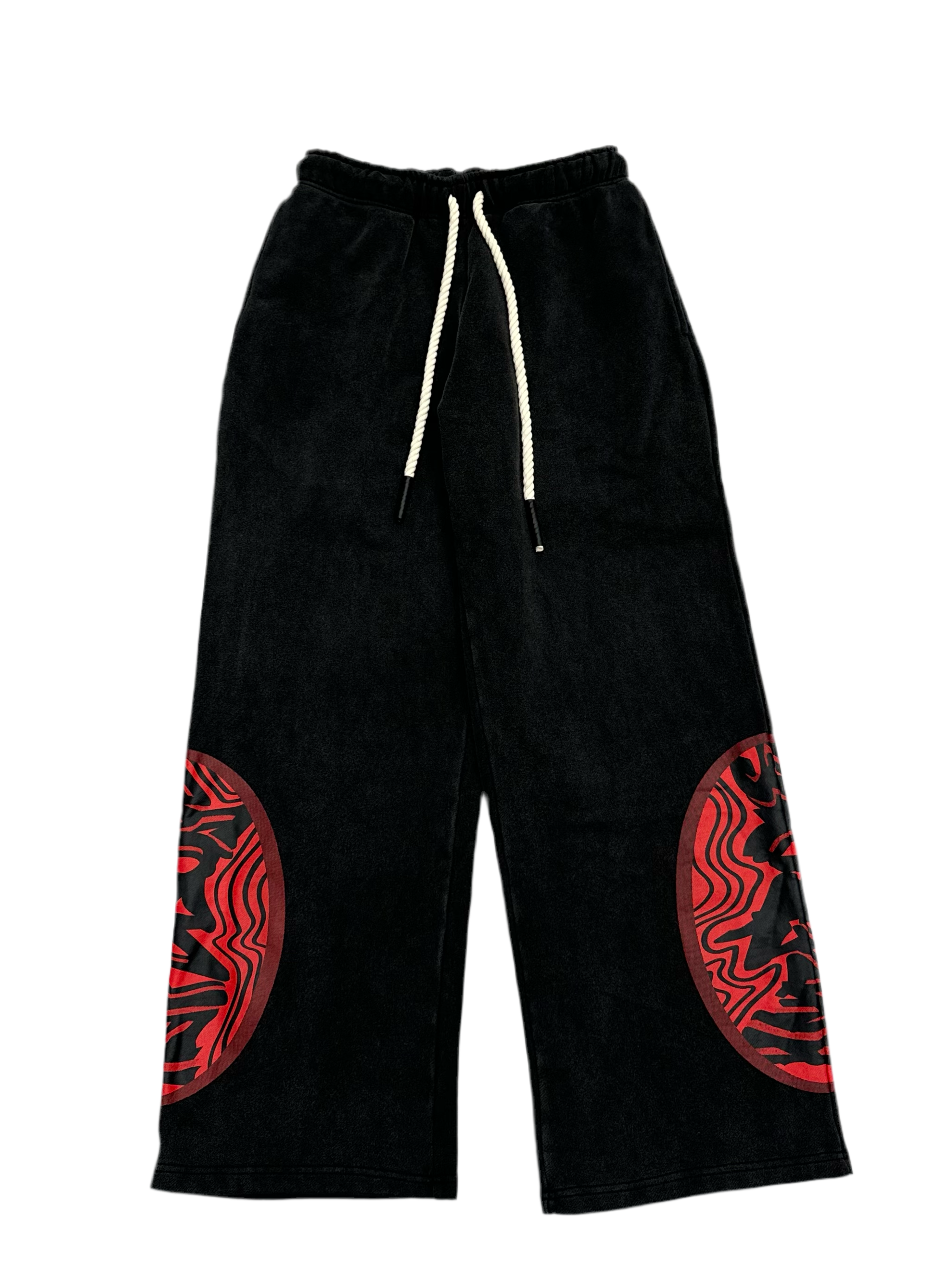 HYPEBOYS Wave Washed Sweatpants (BLACK)