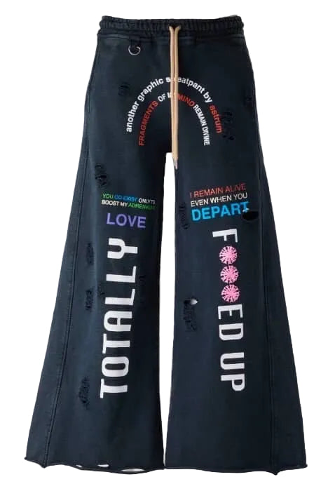 ASTRUM TFU ZIP SWEATPANTS VINTAGE BLACK