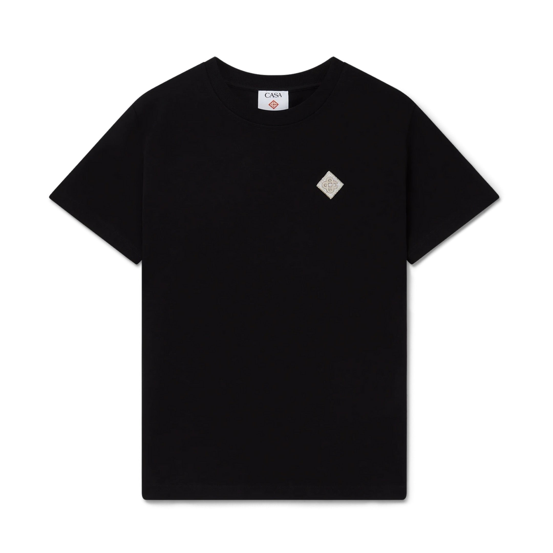 CASABLANCA PEARL DIAMOND PATCH T-SHIRT