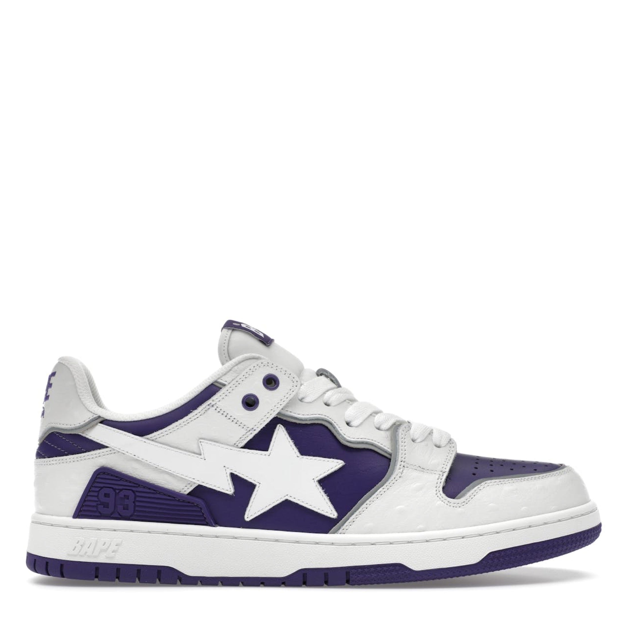 A Bathing Ape Sk8 Sta #1 Ostrich Pack White & Purple