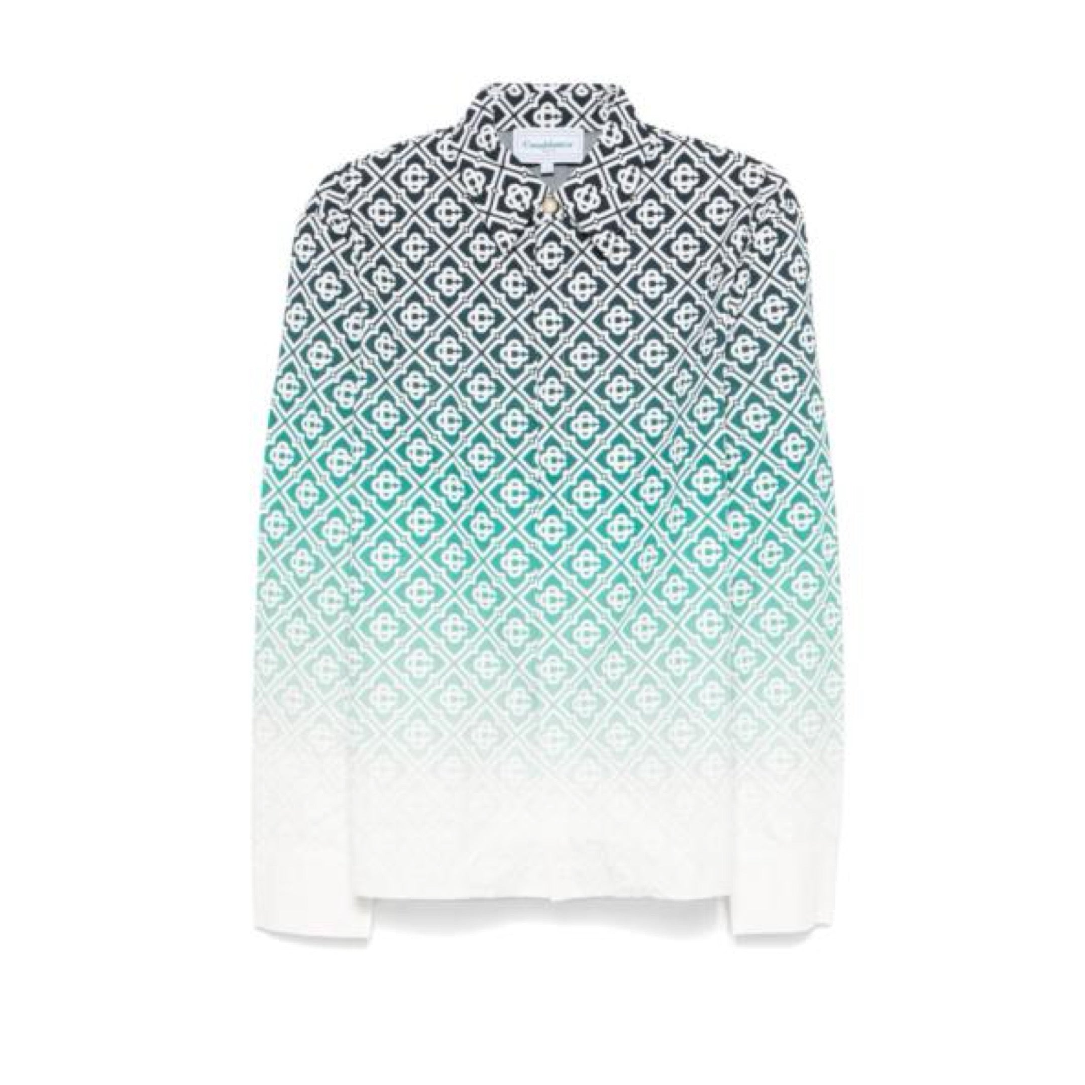 Casablanca Raised-Monogram Shirt Midnight Gradient