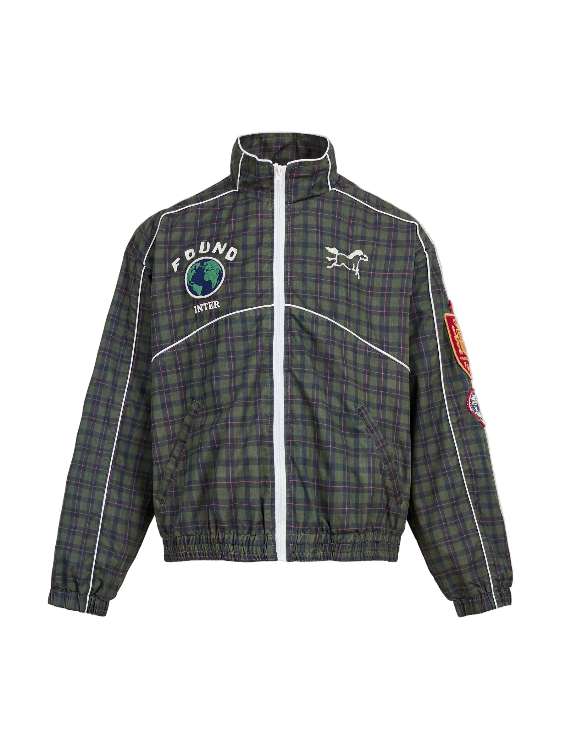 FOUND Forest Plaid Track Jacket