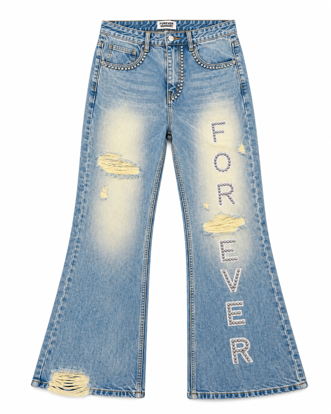 Forever Hungry Flared Jeans in Medium Wash