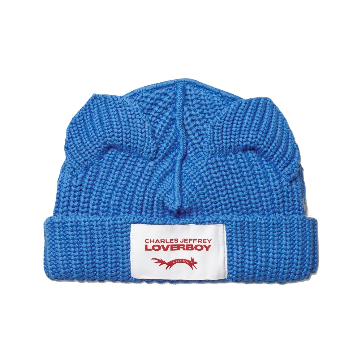 CHARLES JEFFREY LOVERBOY CHUNKY EARS BEANIE BLUE