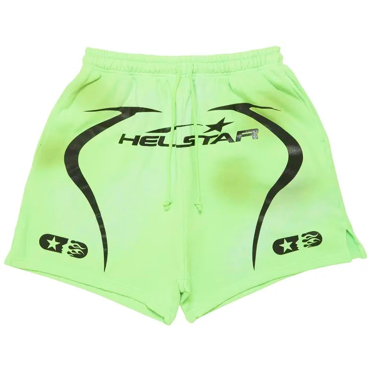 HELLSTAR WARM UP SHORTS NEON GREEN