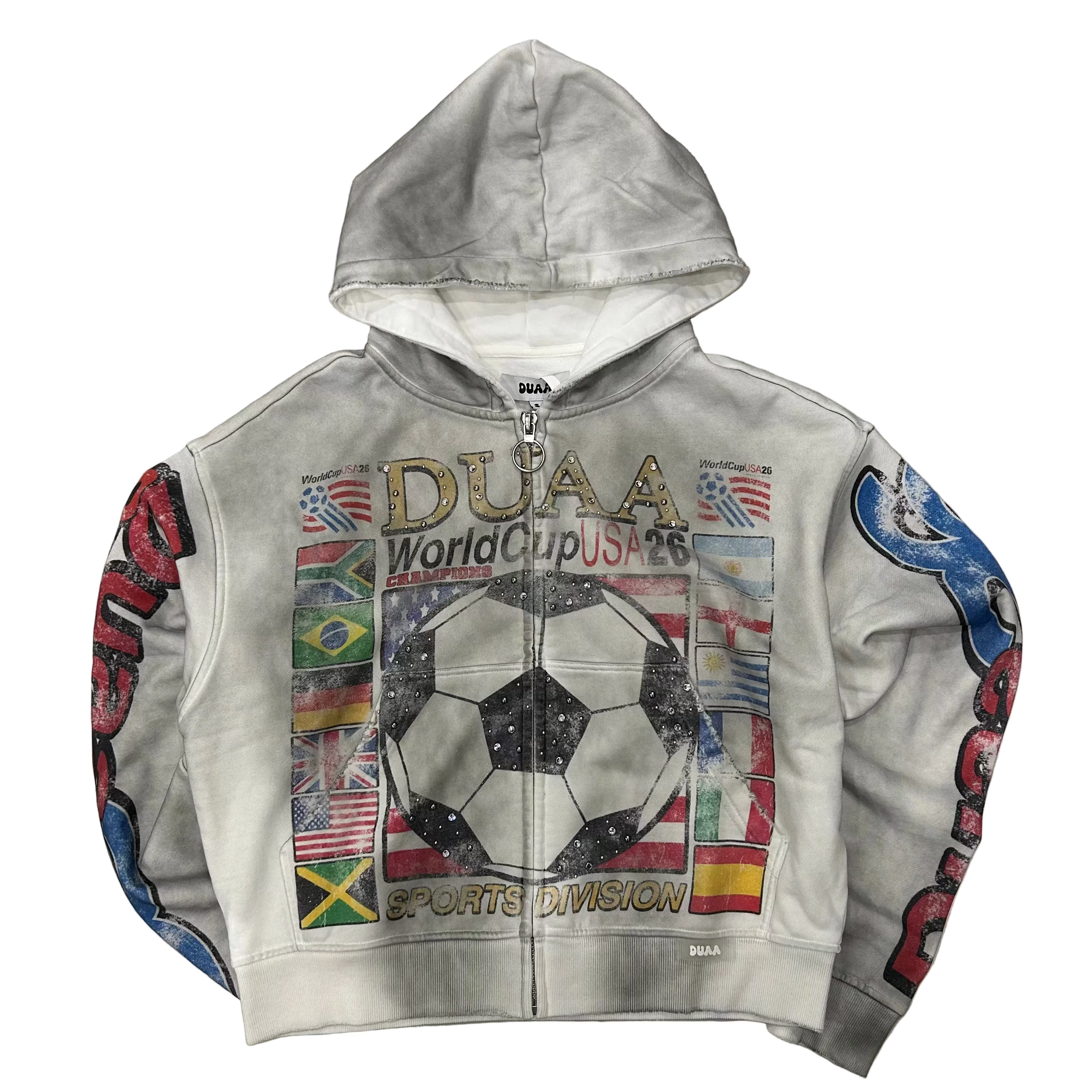 DUAA GLOBAL WHITE HOODIE