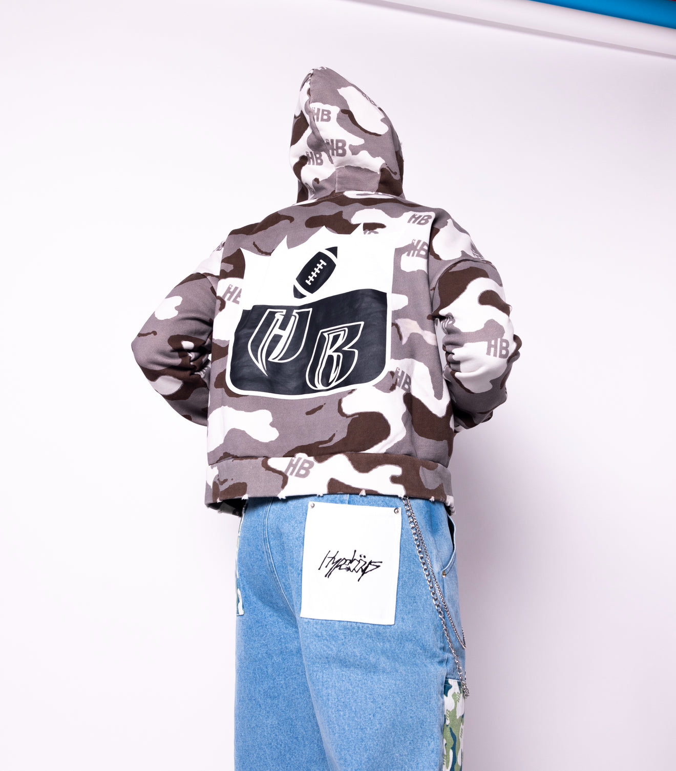 HYPEBOYS LEAGUE CAMO HOODIE (WHITE)