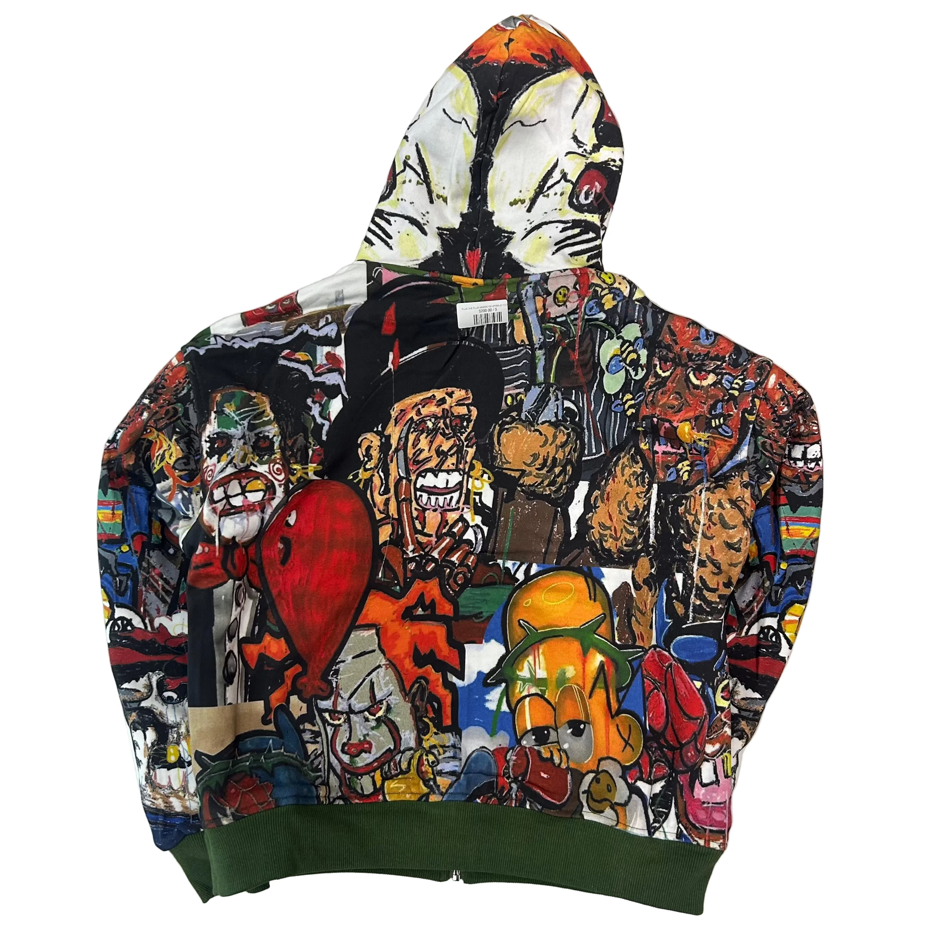 PLUS ONE PLUS VAMEEE REVERSIBLE HOODIE IN GREEN