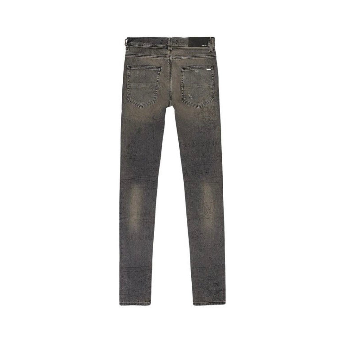 AMIRI MILITARY STENCIL SKINNY JEANS