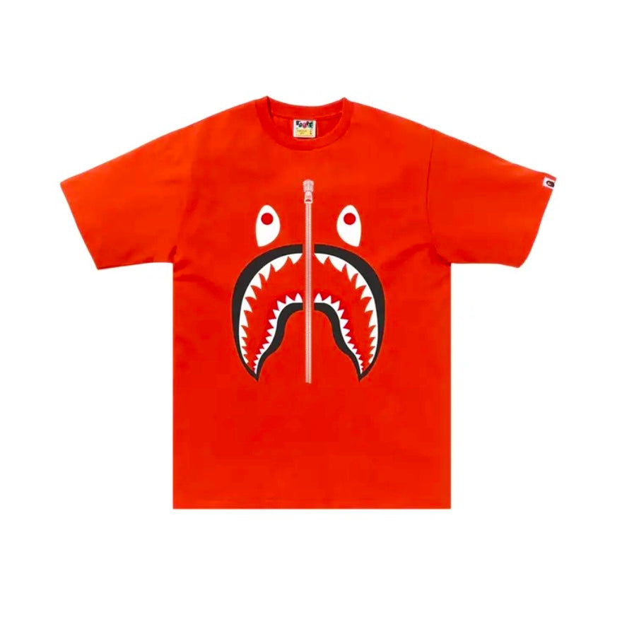 BAPE ORANGE SHARK TEE