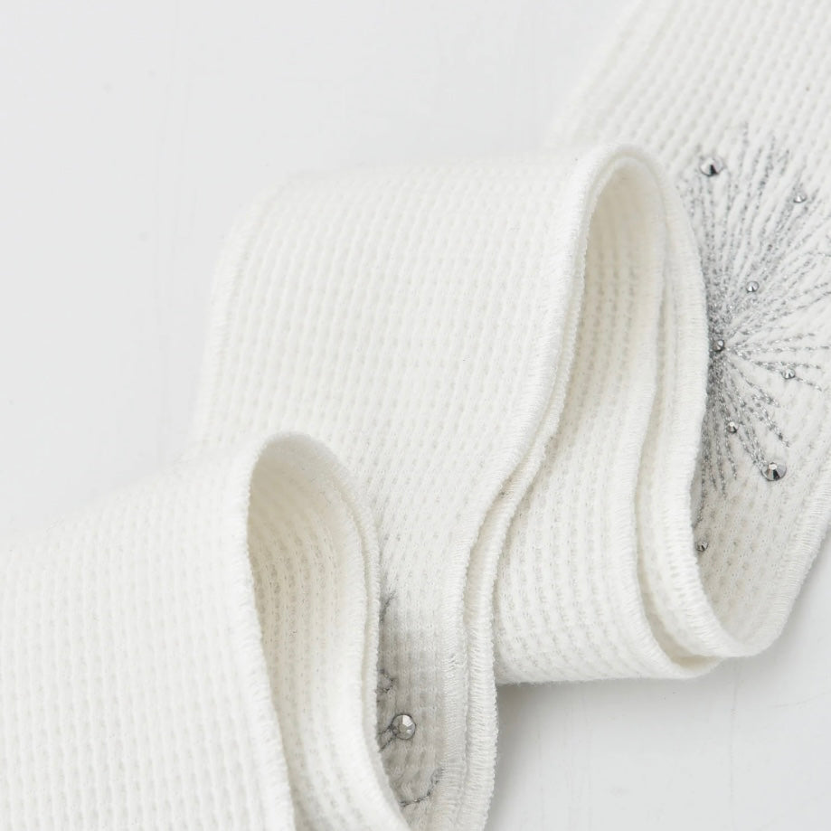 Birth Of Royal Child FIREWORKS RHINESTONE DURAG WHITE