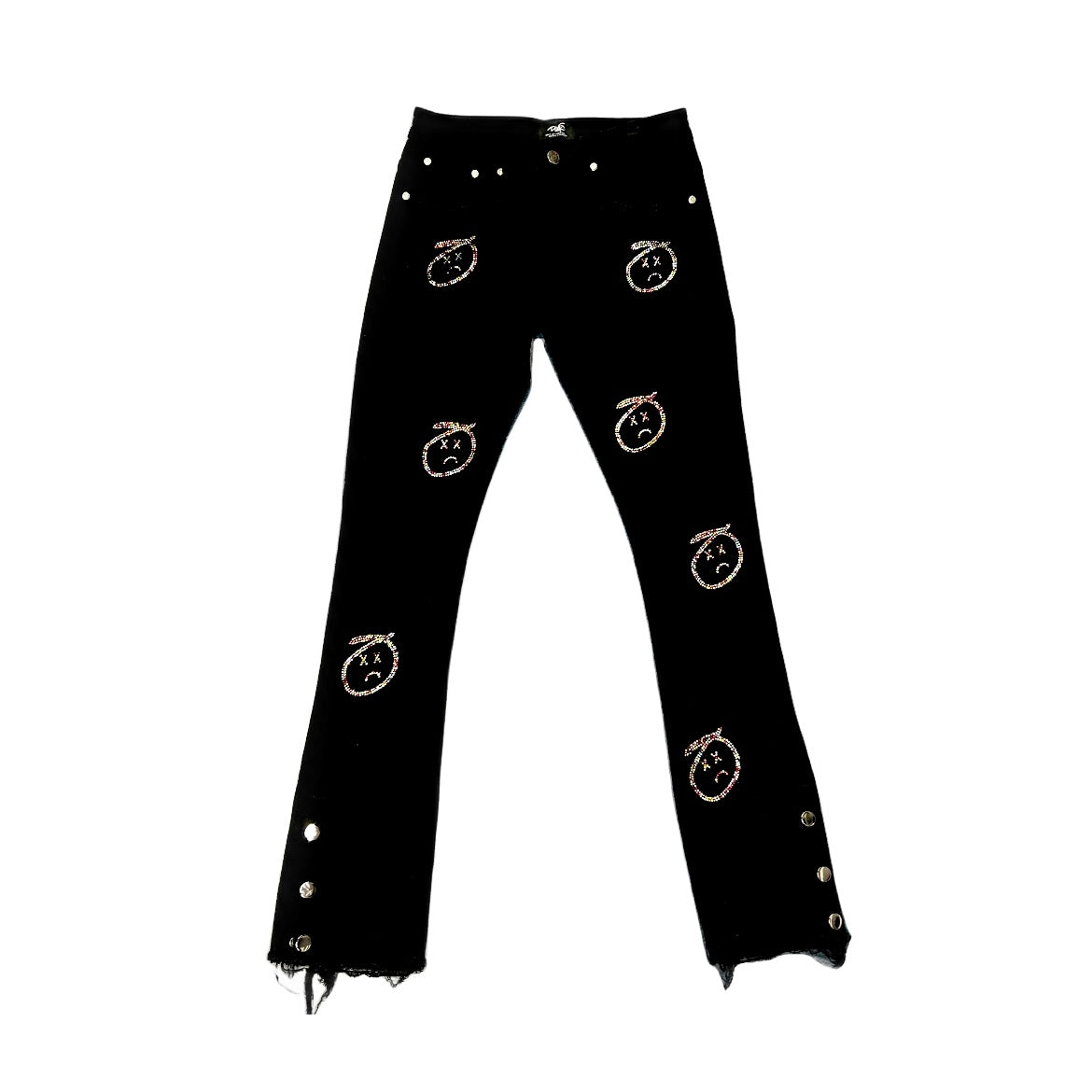 DON’T LET MOM FIND OUT BLACK RHINESTONE JEANS