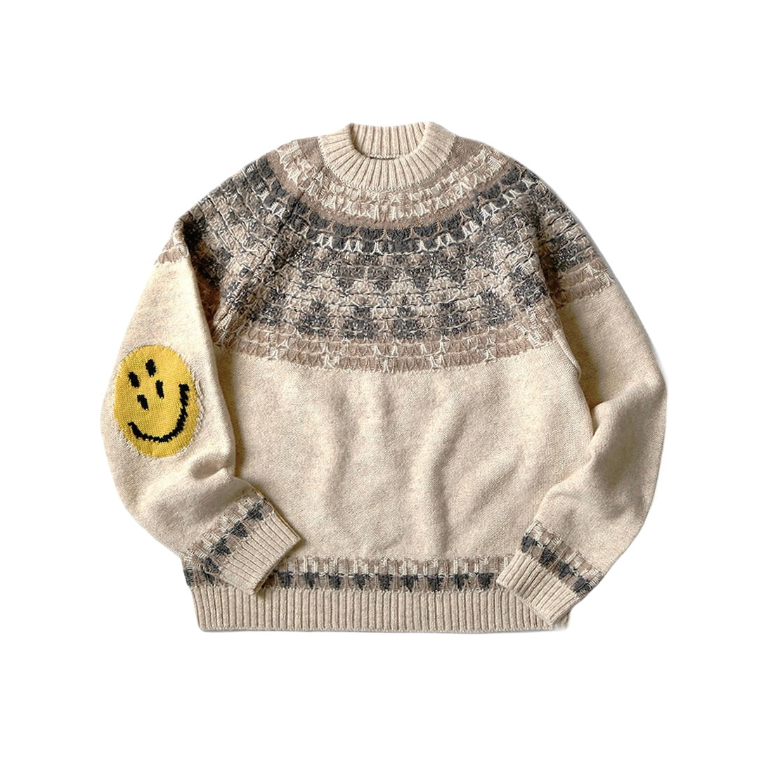 KAPITAL NORDIC SMILEY SWEATER