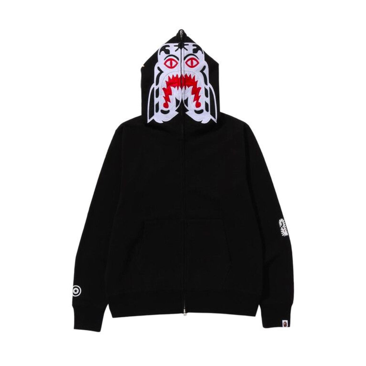 BAPE TIGER FULL ZIP HOODIE BLACK