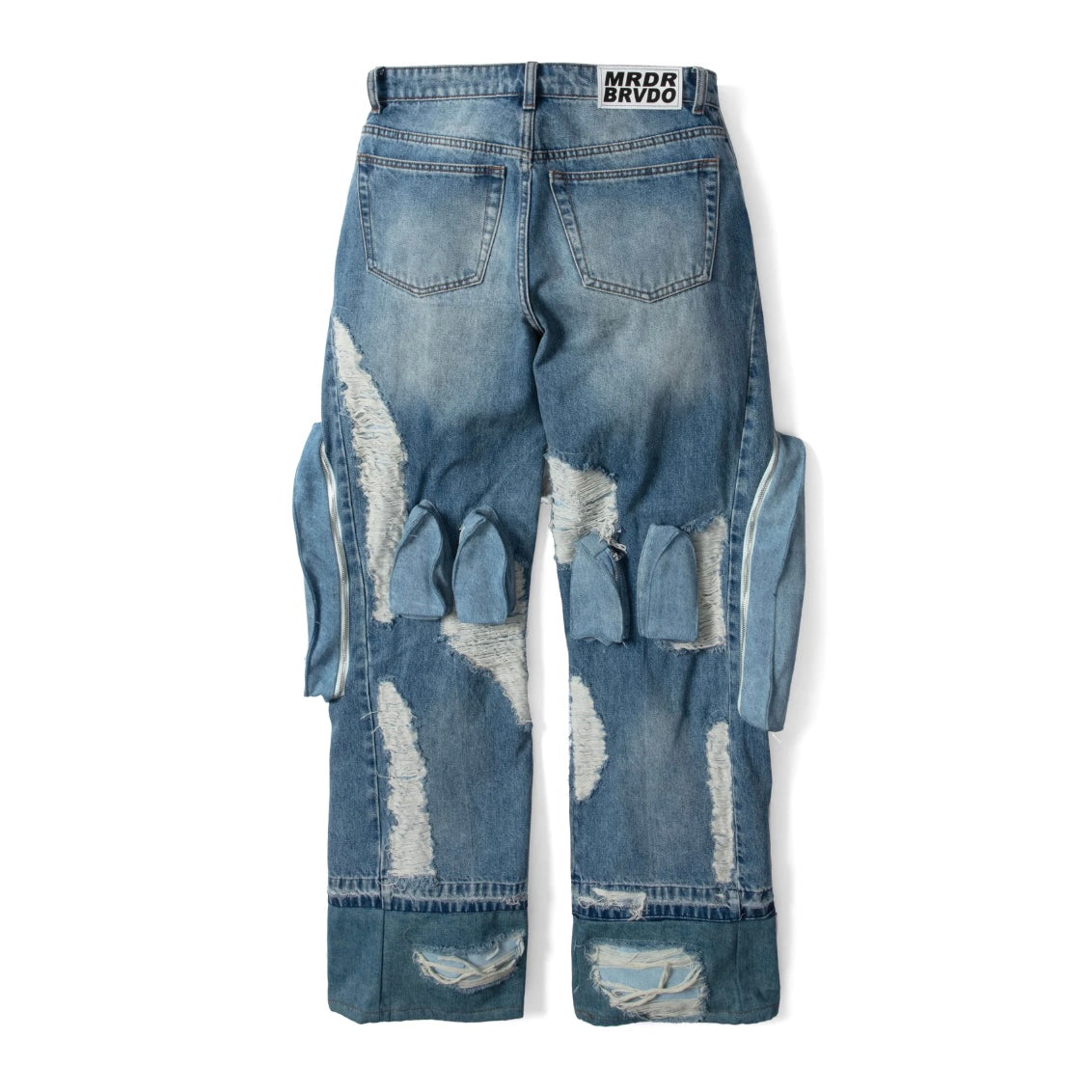 WHO DECIDES WAR MULTIPOCKET DISTRESSED DENIM