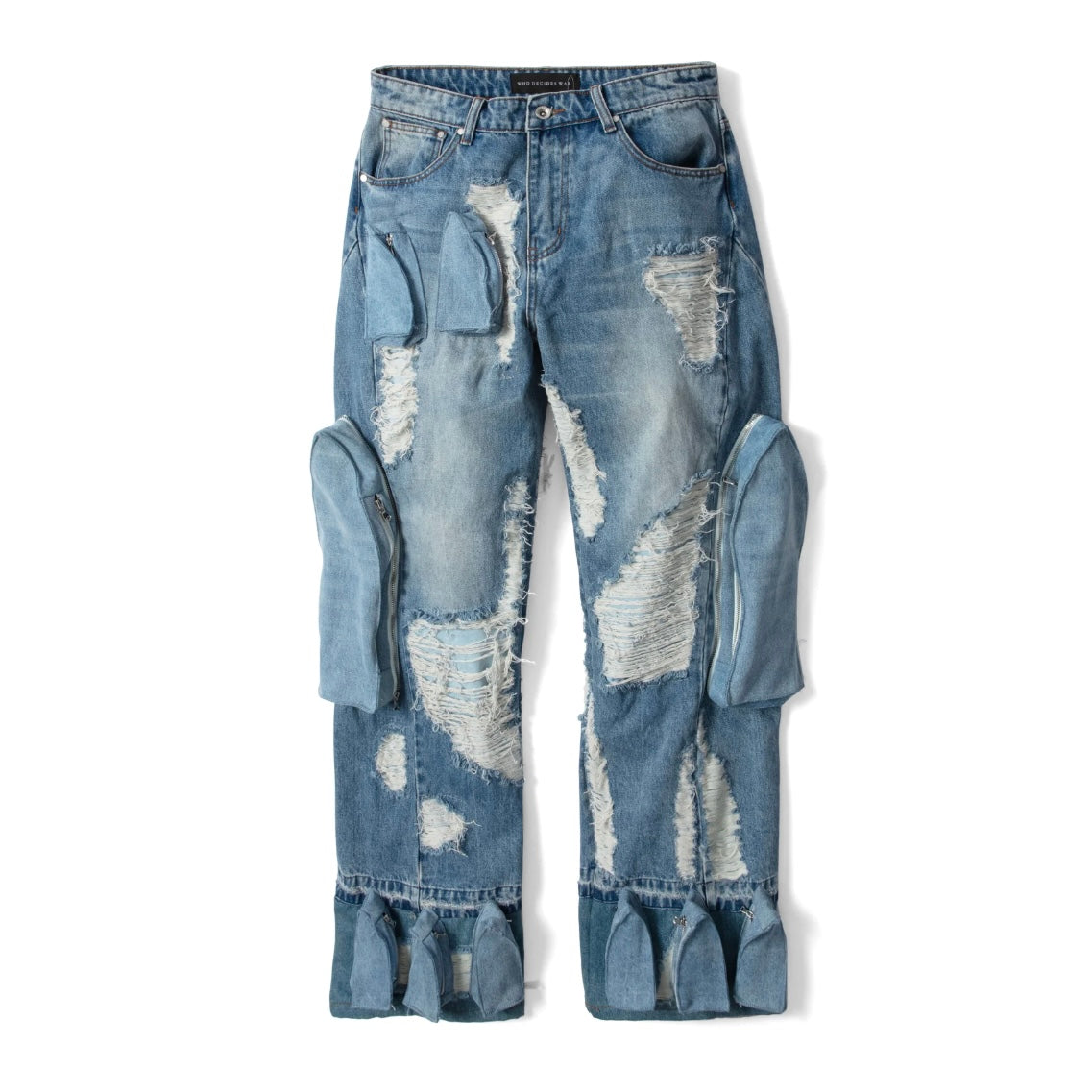 WHO DECIDES WAR MULTIPOCKET DISTRESSED DENIM