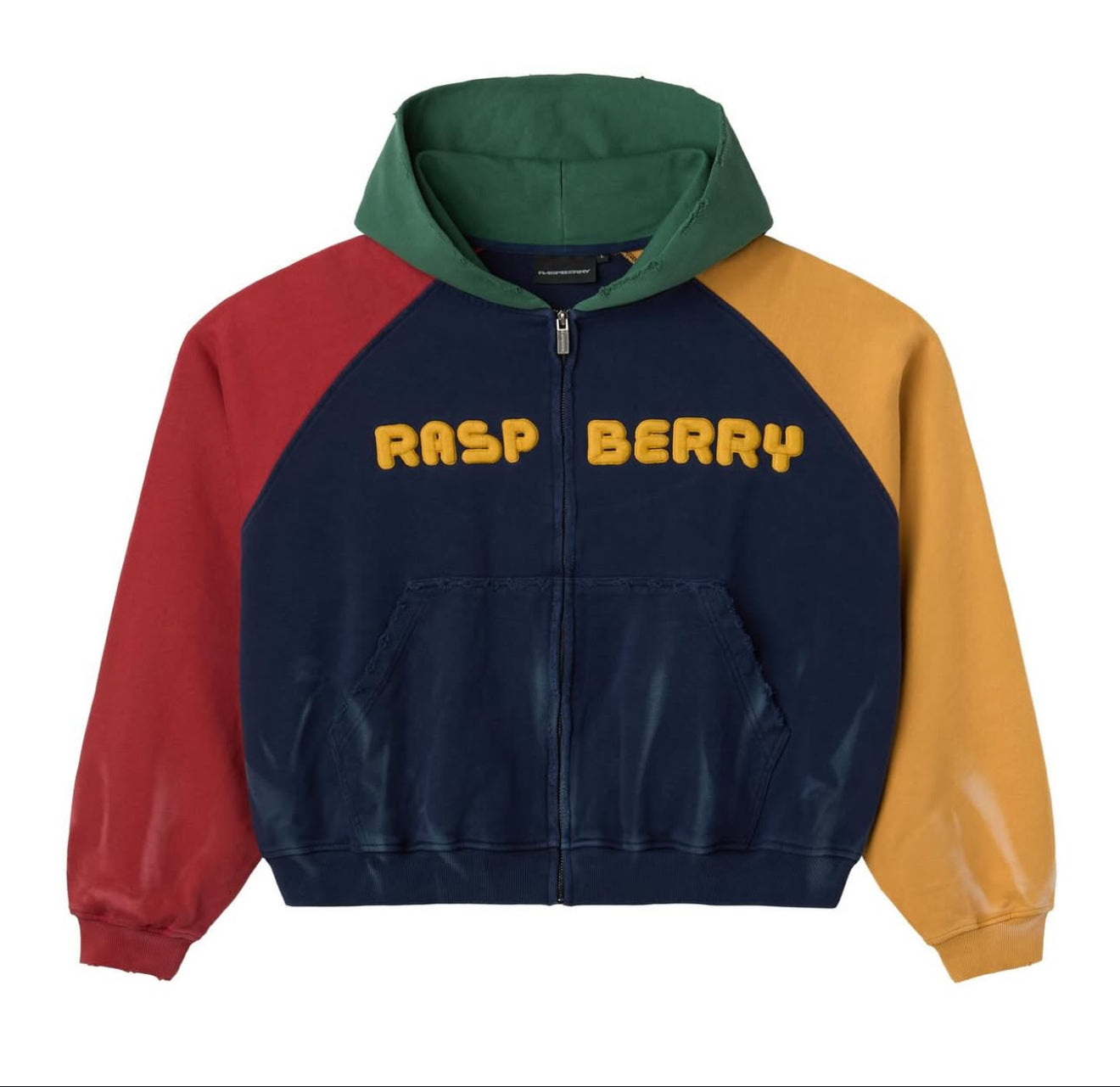 GV GALLERY RASPBERRY HILLS COLOR BLOCK ZIP HOODIE
