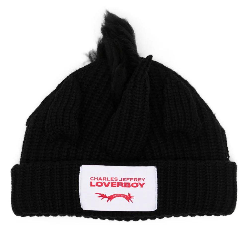 CHARLES JEFFREY LOVERBOY CHUNKY UNICORN BEANIE BLACK