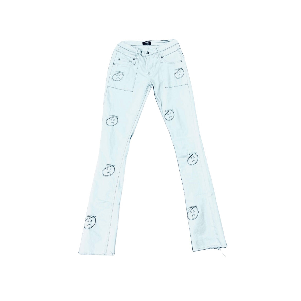 DON’T LET MOM FIND OUT BLUE EMBROIDERED JEANS
