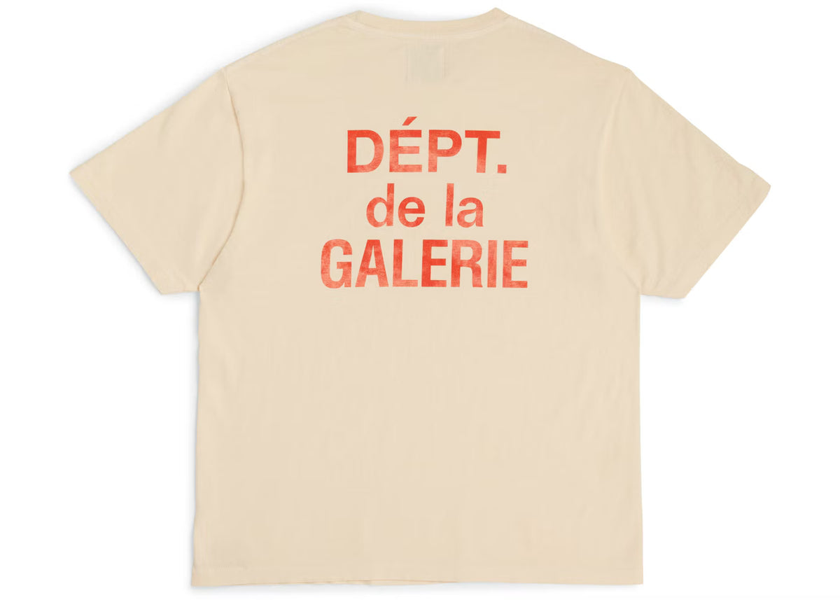 GALLERY DEPT. FRENCH TEE - CREAM/ORANGE