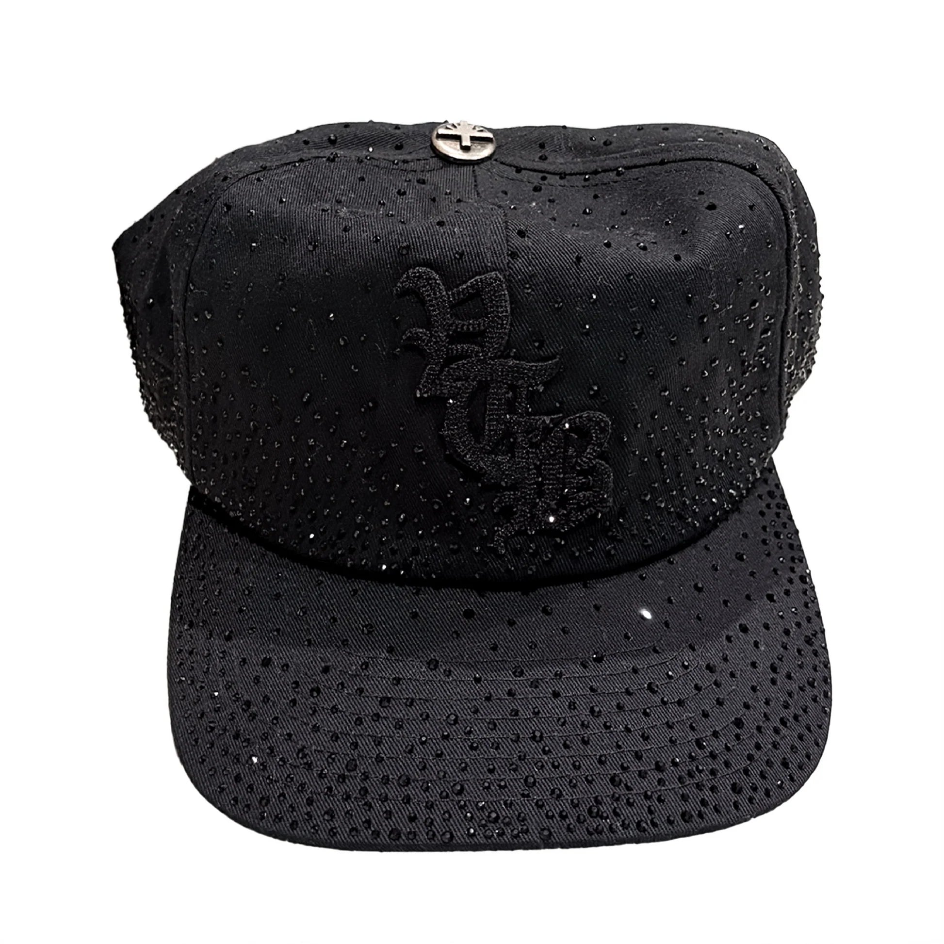 Vertabrae Obsidian Rhinestone Snapback