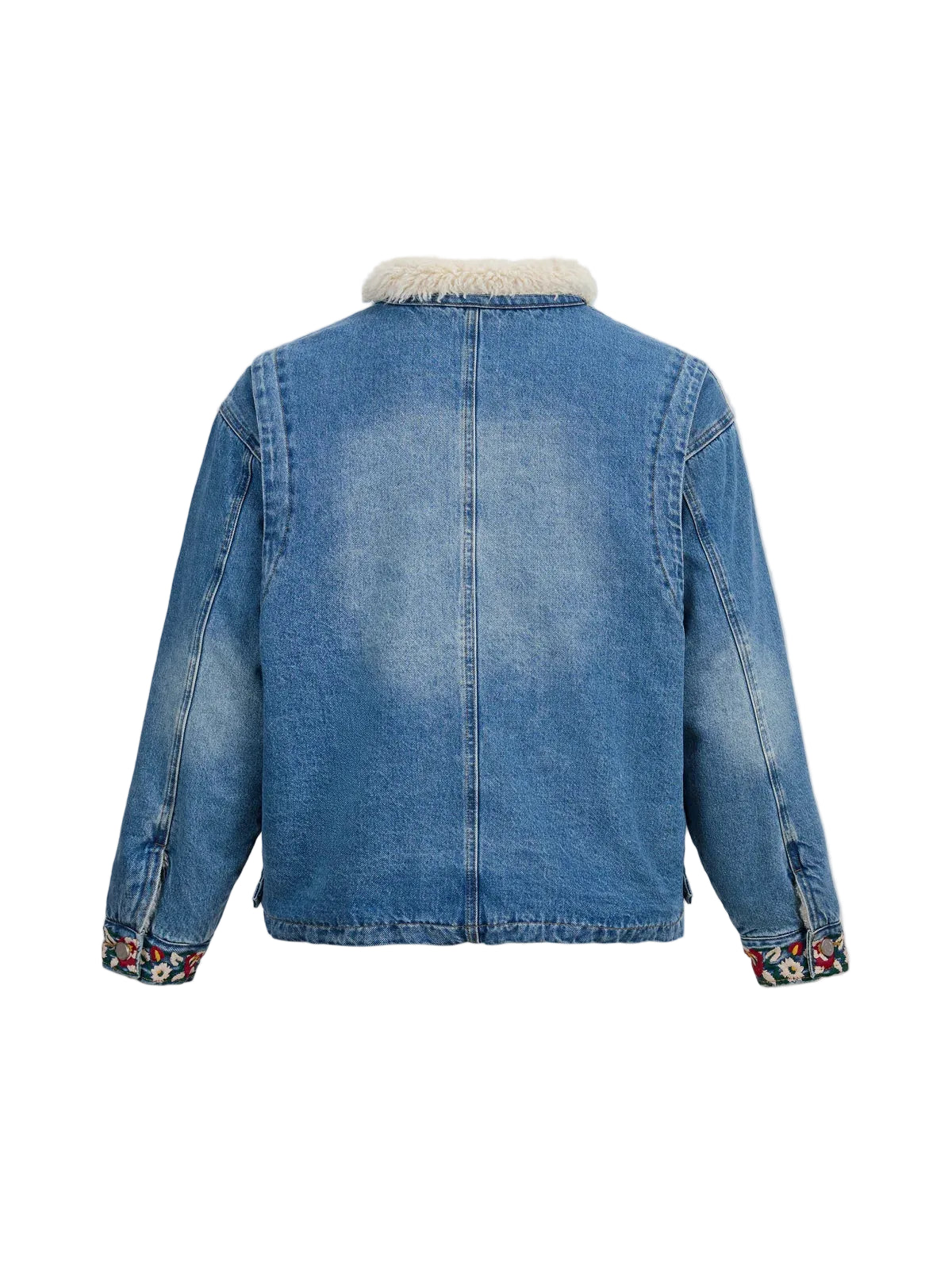Found Horse Equine Denim Work Jacket in vintage blue