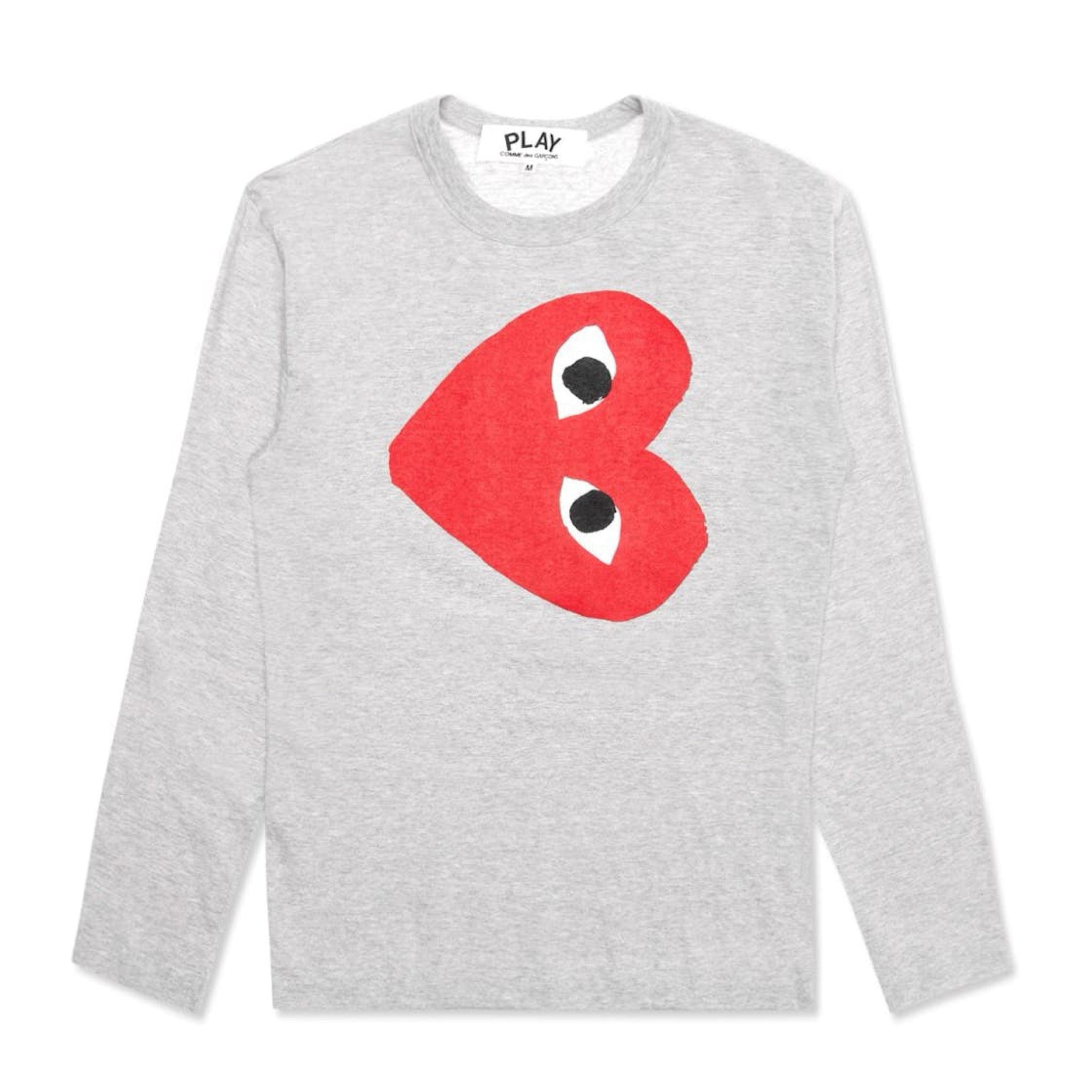 Comme des Garcons PLAY Play Women's Red Sideways Heart L/S T-shirt
Grey