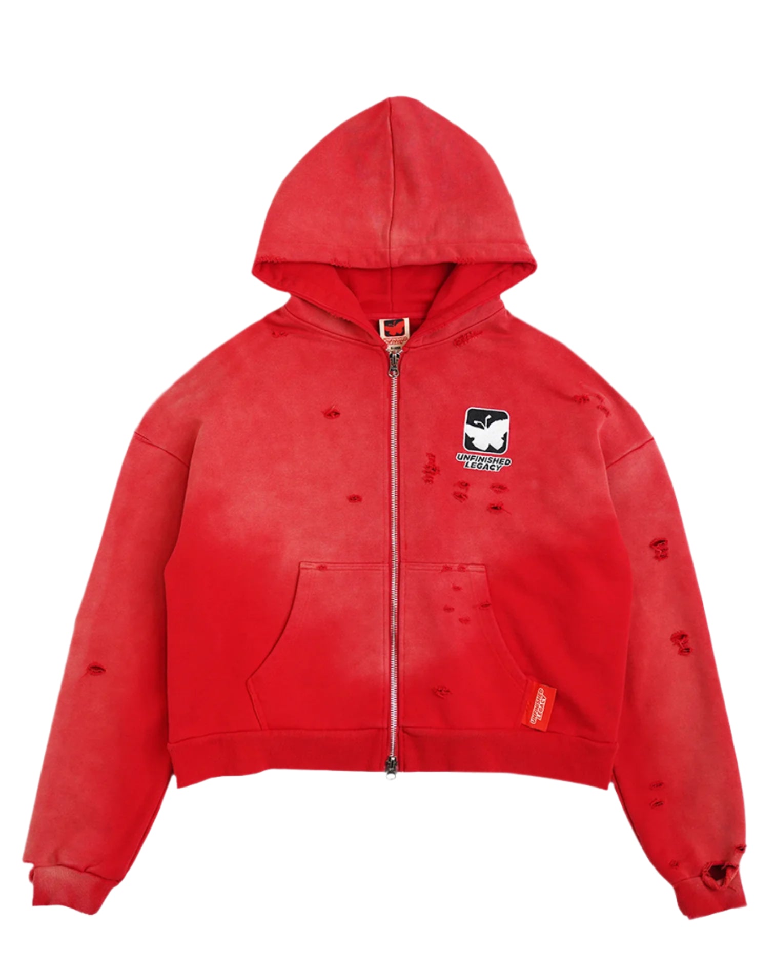 UNFINISHED LEGACY NUBA ZIP UP HOODIE (RED)