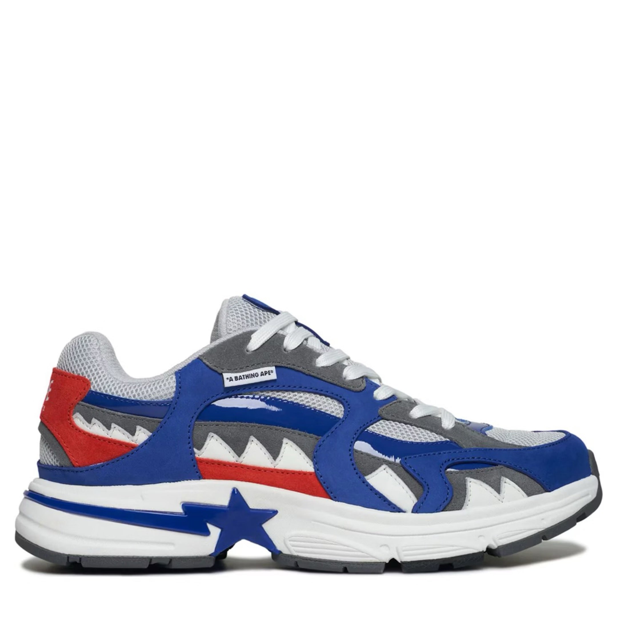 A Bathing Ape Shark Sta GREY RED BLUE
