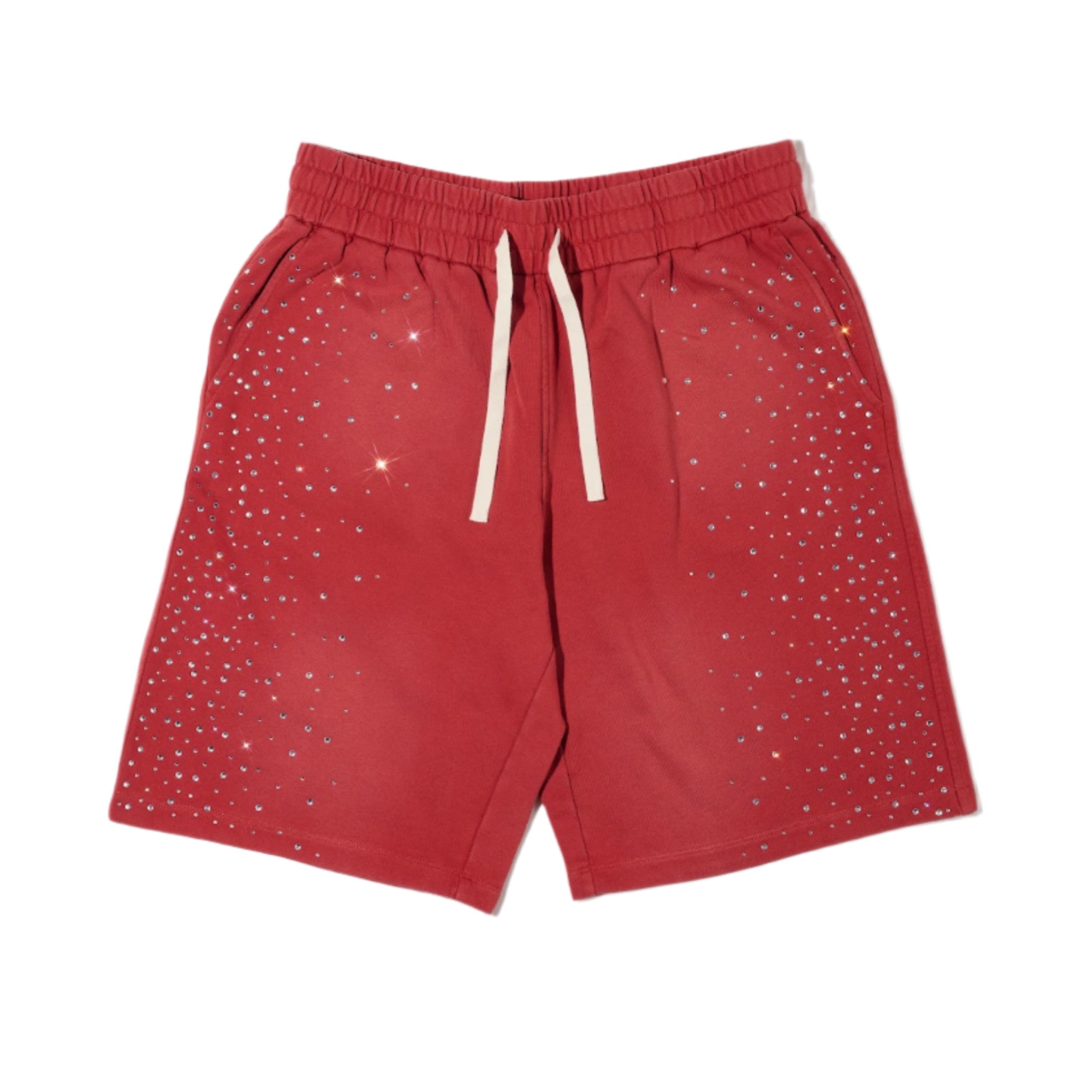DUAA| LOVE RED STONE SWEAT SHORT