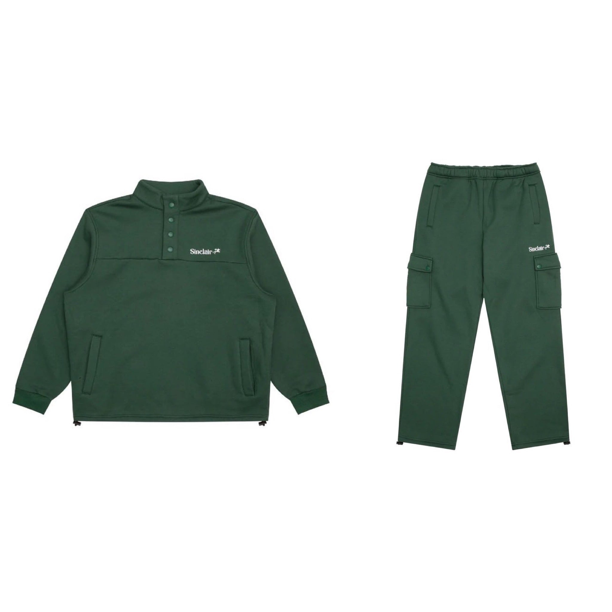 SINCLAIR THE TEXTURE PULLOVER SET GREEN