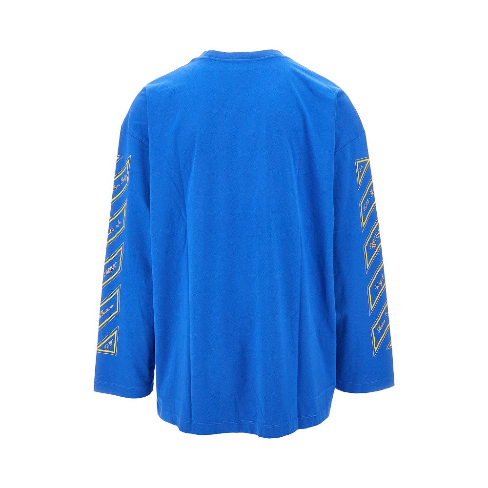 Off White OW 23 Print Long-Sleeved T-Shirt BLUE