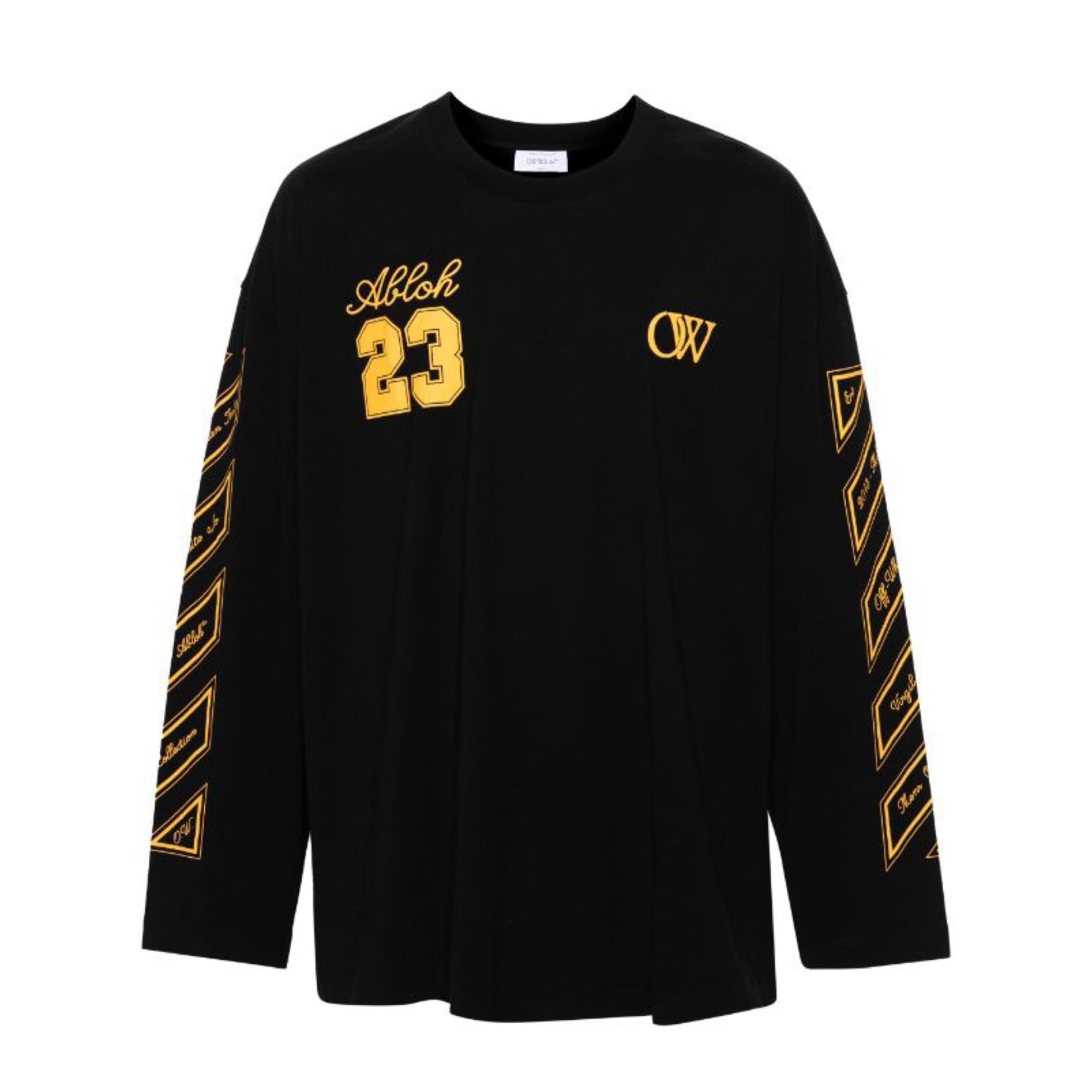Off White OW 23 Print Long-Sleeved T-Shirt BLACK