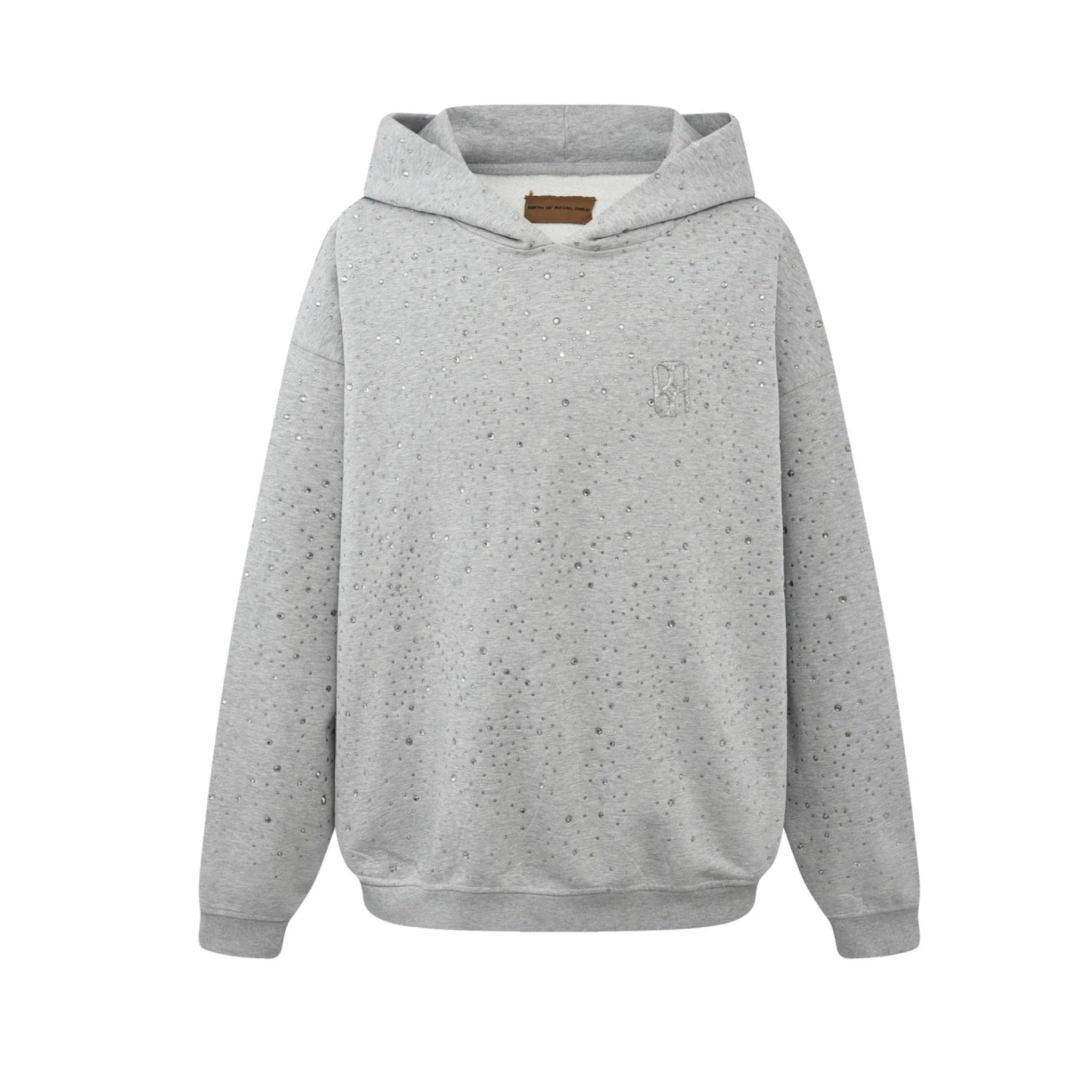 BIRTH OF ROYAL CHILD 20K Swarovski Diamond Hoodie in Grey