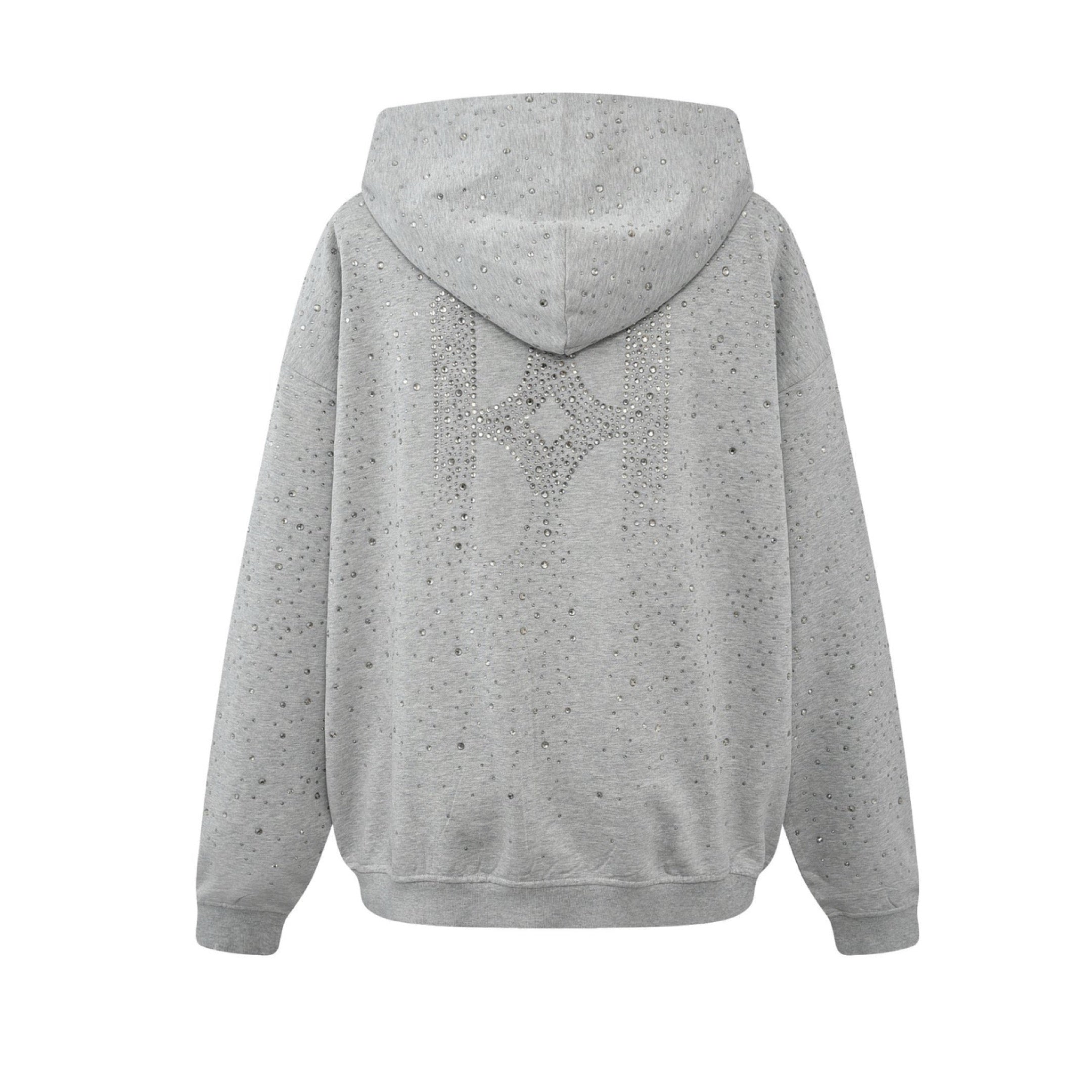 BIRTH OF ROYAL CHILD 20K Swarovski Diamond Hoodie in Grey