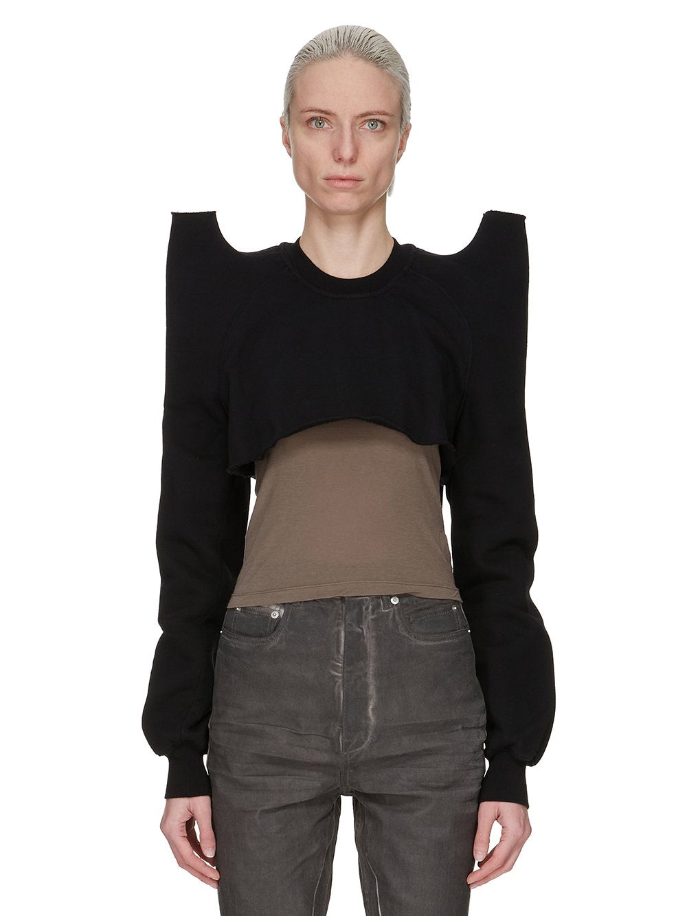 RICK OWENS DRKSHDW SS25 CROPPED TECSWEAT WOMEN